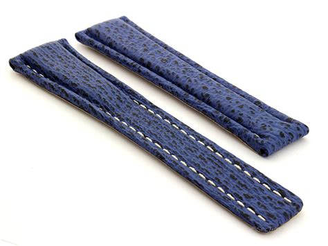 wristbands breitling blue sharkskin strap|breitling titanium watch band.